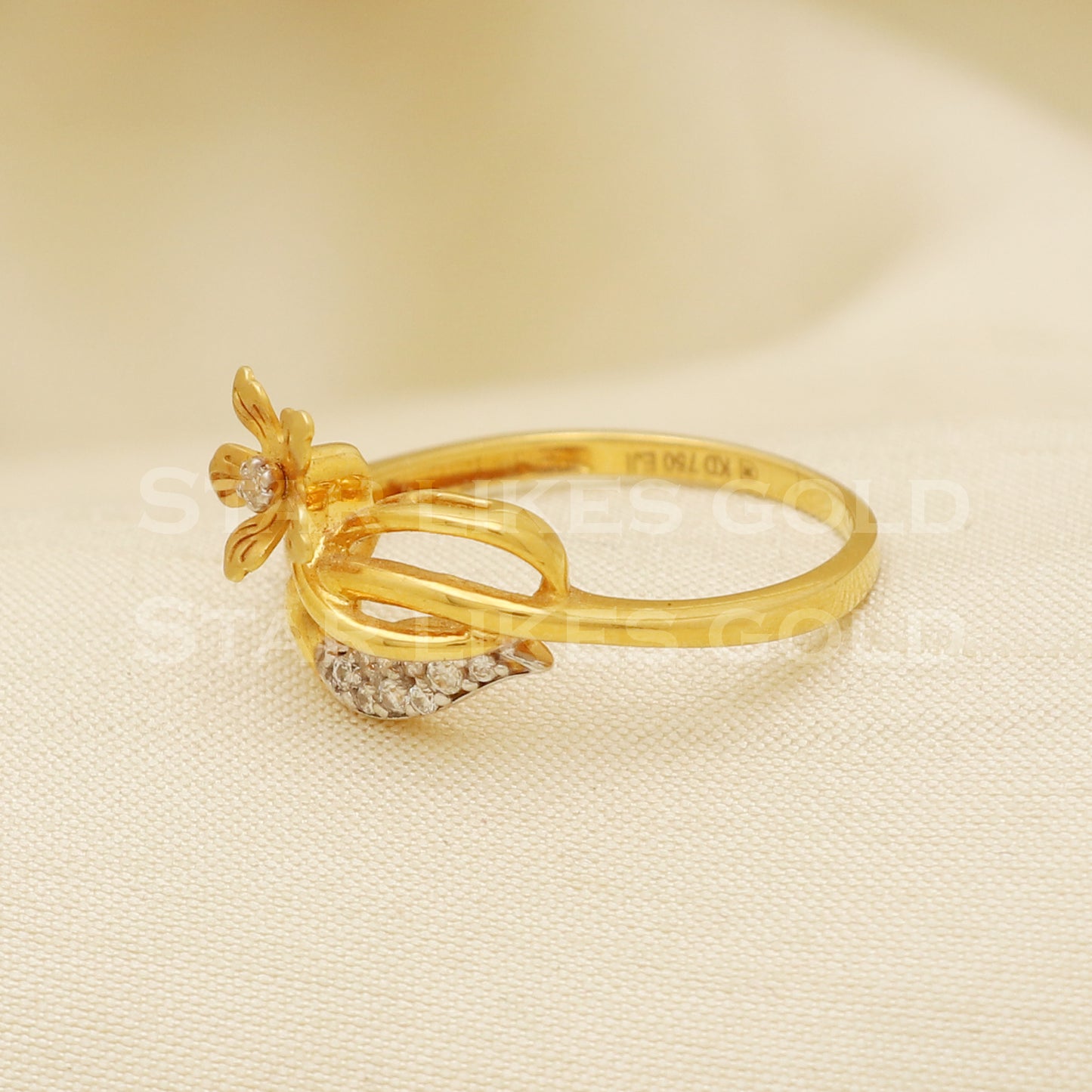 18 karat 18k gold Handmade Ring jewelry, B1274
