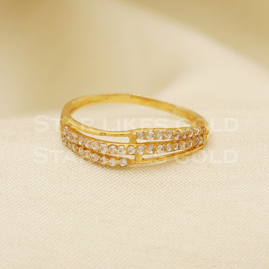 18 karat 18k gold Handmade Ring jewelry, B1275