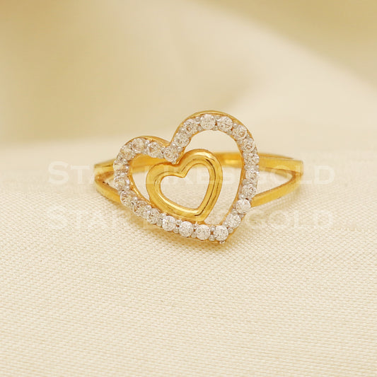 18 karat 18k gold Handmade Ring jewelry, B1277