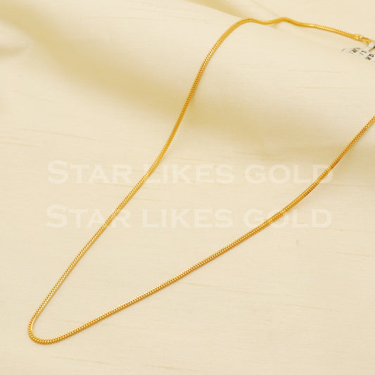 22k916 Yellow Gold chain necklace Handmade fine wedding style Jewelry, B1419