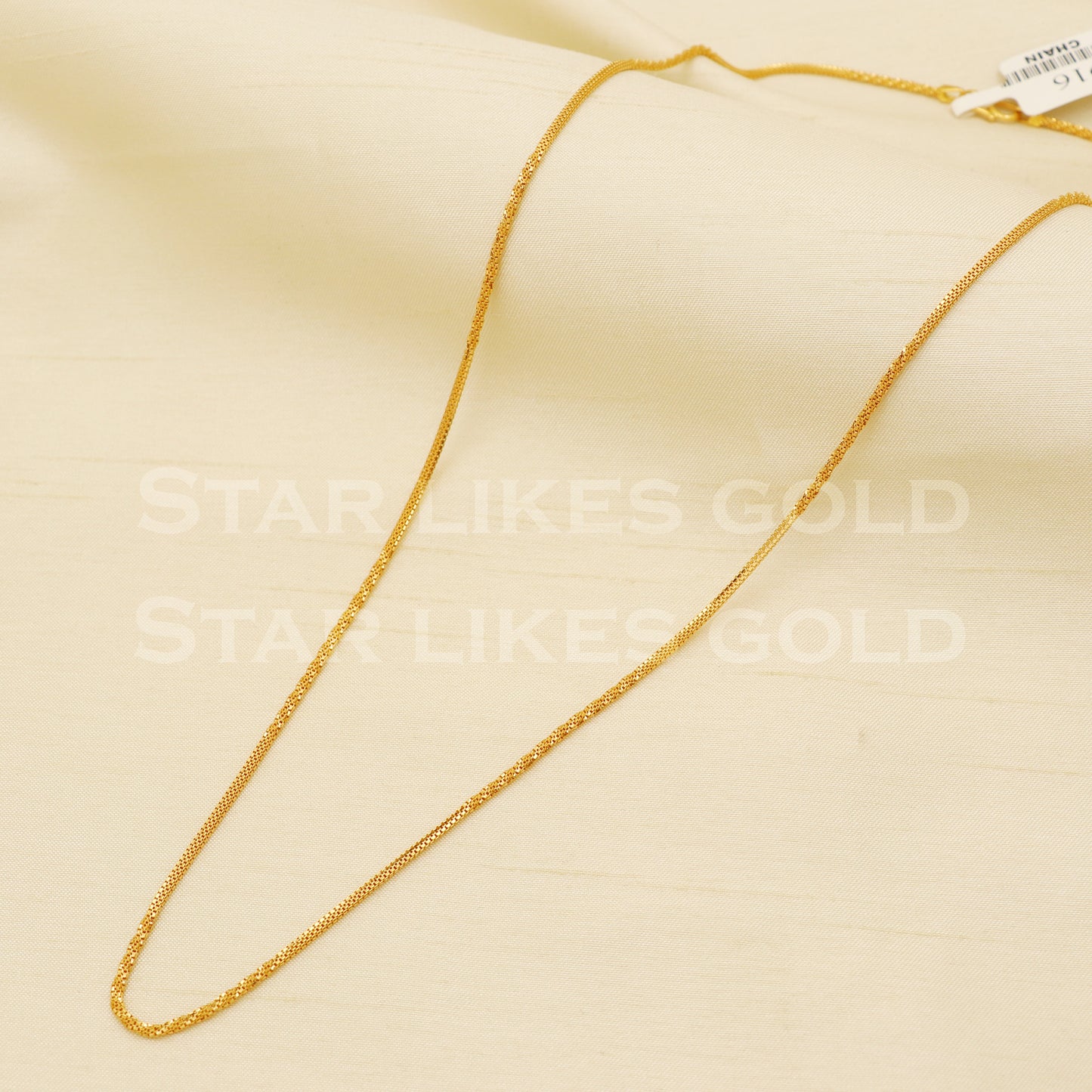 TWISTED BOX 22k916 Yellow Gold chain necklace Handmade fine wedding style Jewelry, B1421