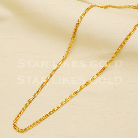 22k916 Yellow Gold chain necklace Handmade fine wedding style Jewelry, B1424