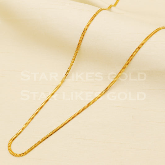 22k916 Yellow Gold chain necklace Handmade fine wedding style Jewelry, B1425