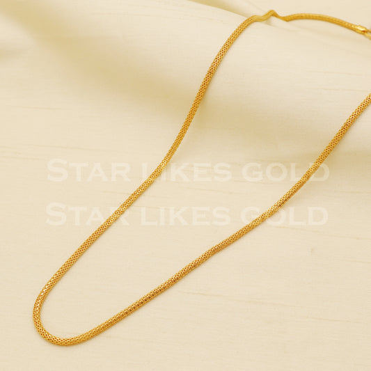 22k916 Yellow Gold chain necklace Handmade fine wedding style Jewelry, B1426