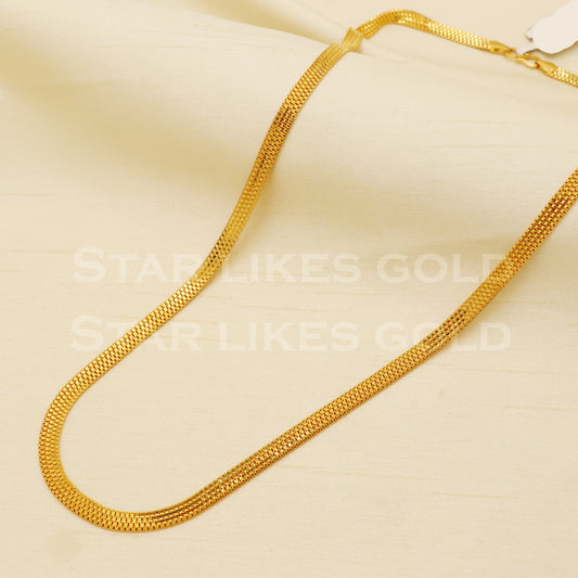 22k916 Yellow Gold chain necklace Handmade fine wedding style Jewelry, B1429