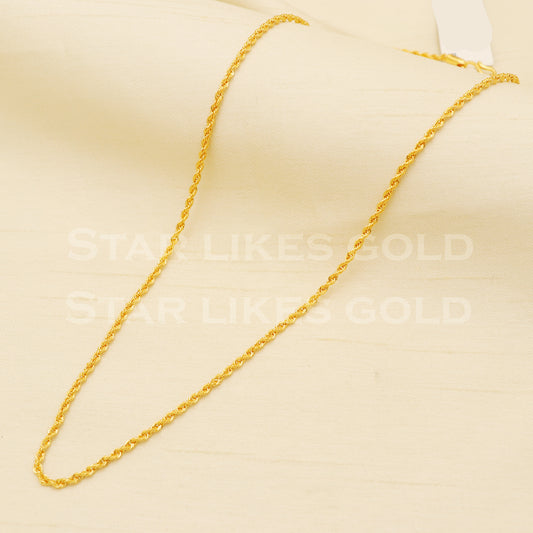 22k916 GOLD chain necklace Handmade fine wedding style Jewelry, B1437