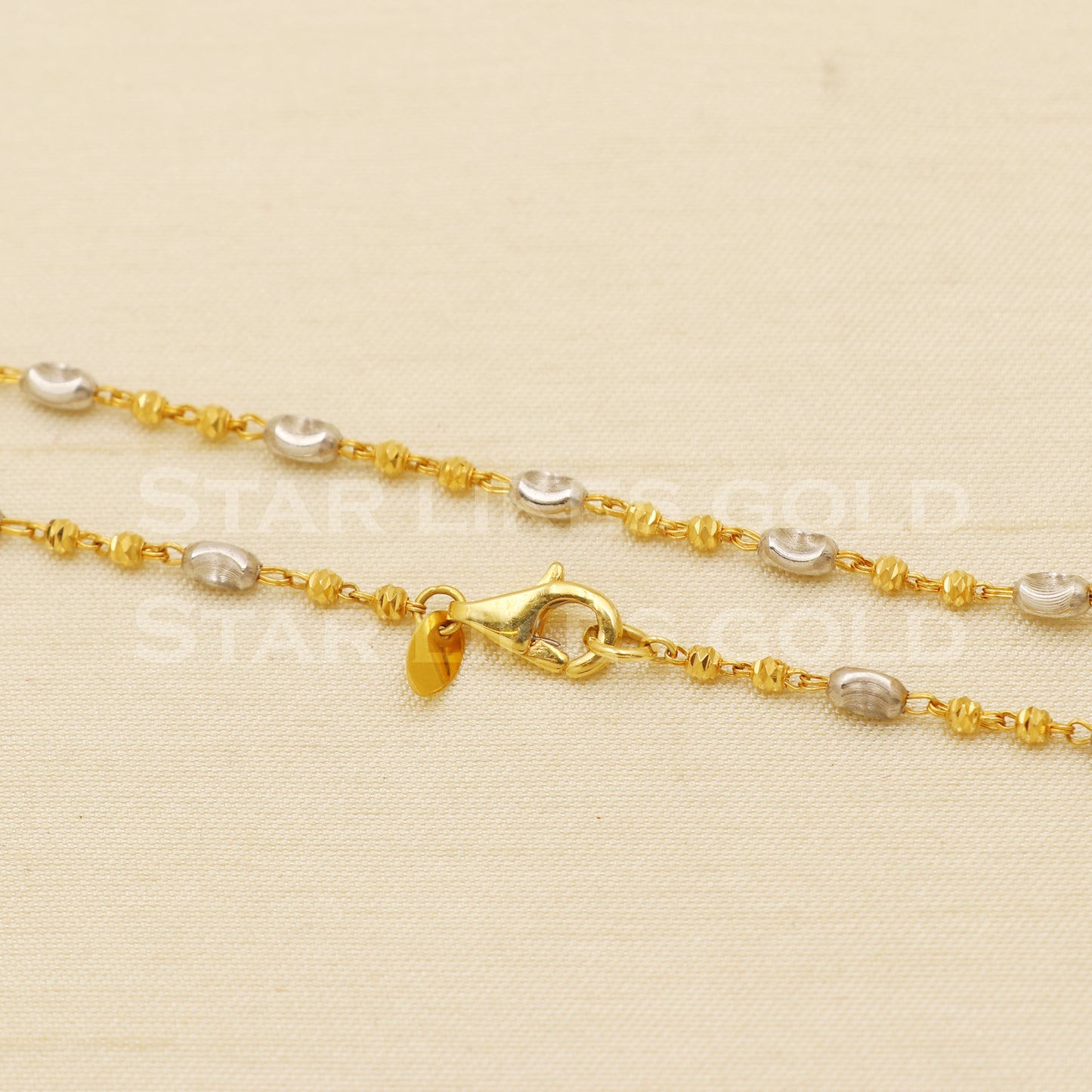 18k gold chain necklace Handmade fine Jewelry, wedding style Jewelry, B1439