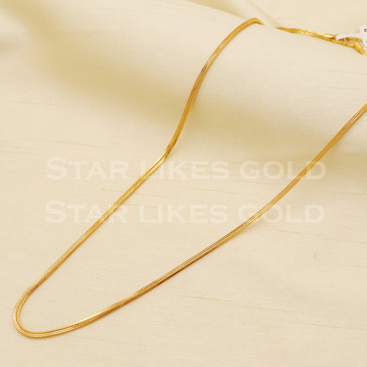18k gold chain necklace Handmade fine Jewelry, wedding style Jewelry, B1446