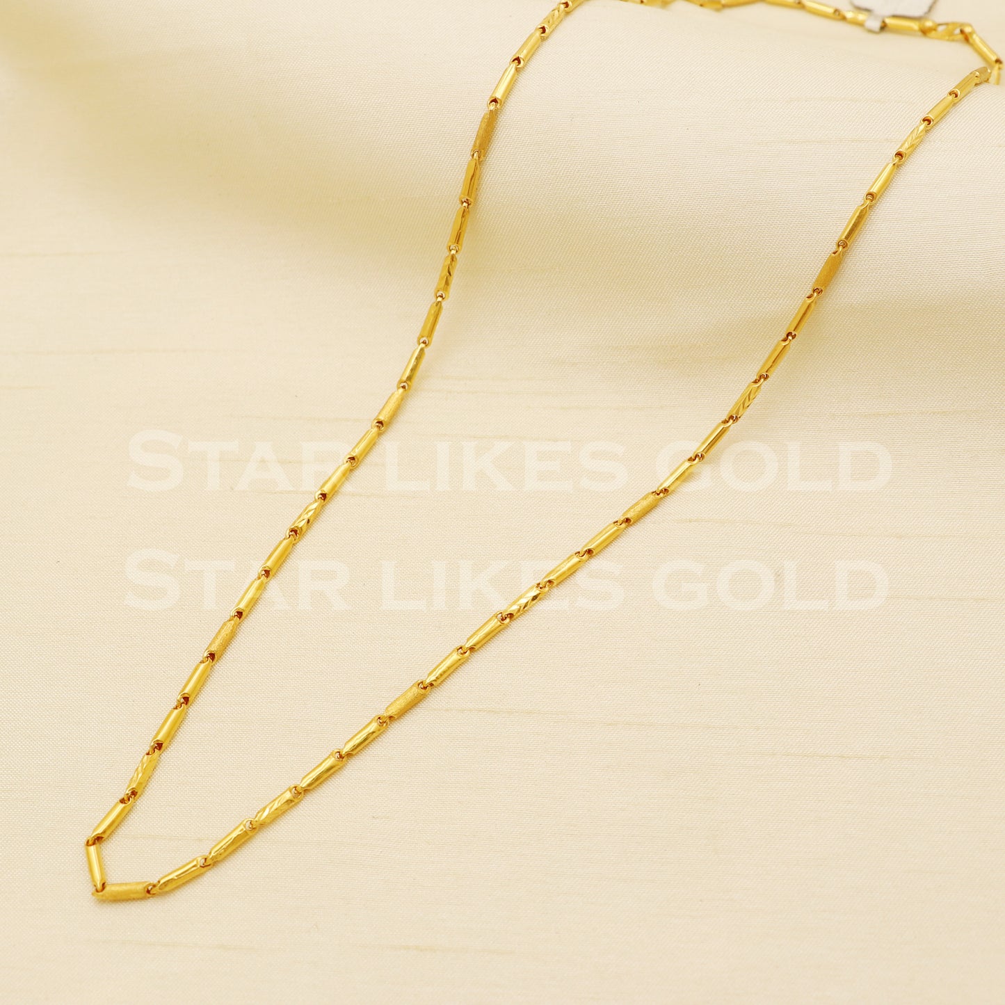 18k gold chain necklace Handmade fine Jewelry, wedding style Jewelry, B1456