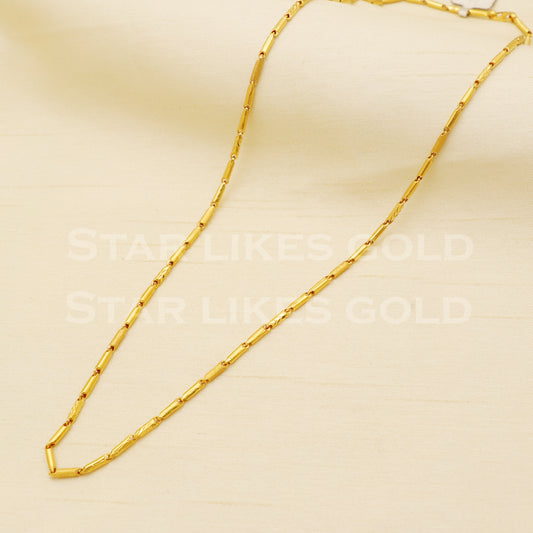 18k gold chain necklace Handmade fine Jewelry, wedding style Jewelry, B1456