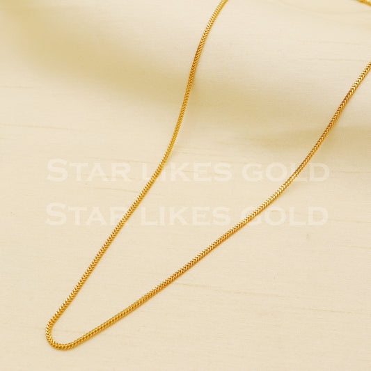 18k gold chain necklace Handmade fine Jewelry, wedding style Jewelry, B1457