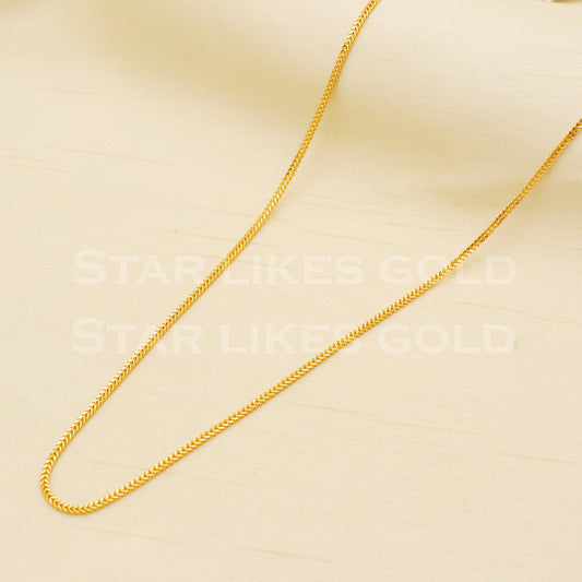 18k gold chain necklace Handmade fine Jewelry, wedding style Jewelry, B1458