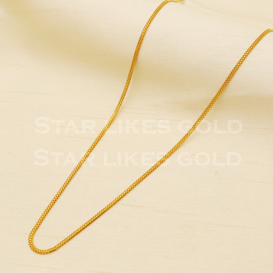 18k gold chain necklace Handmade fine Jewelry, wedding style Jewelry, B1459