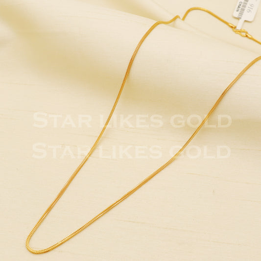 18k gold chain necklace Handmade fine Jewelry, wedding style Jewelry, B1461