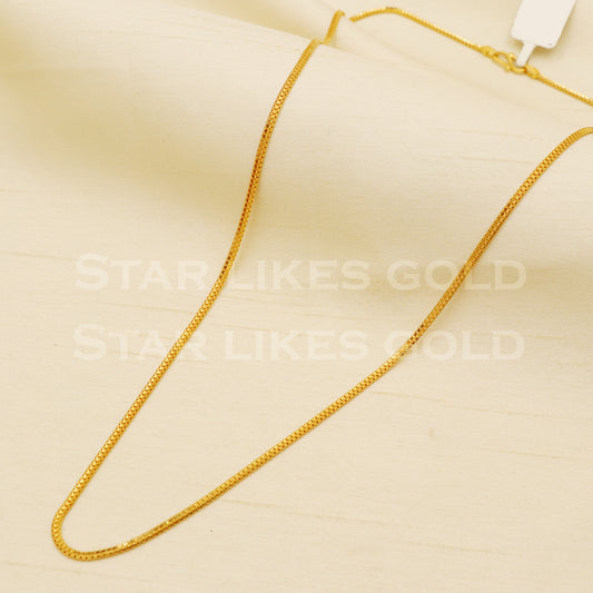 18k gold chain necklace Handmade fine Jewelry, wedding style Jewelry, B1465