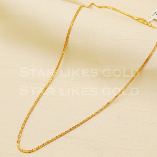 18k gold chain necklace Handmade fine Jewelry, wedding style Jewelry, B1466