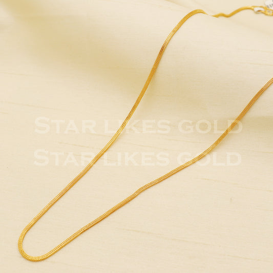 18k gold chain necklace Handmade fine Jewelry, wedding style Jewelry, B1467