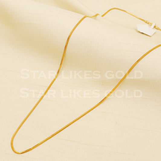 18k gold chain necklace Handmade fine Jewelry, wedding style Jewelry, B1468
