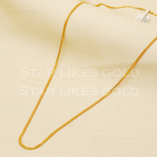 18k gold chain necklace Handmade fine Jewelry, wedding style Jewelry, B1470