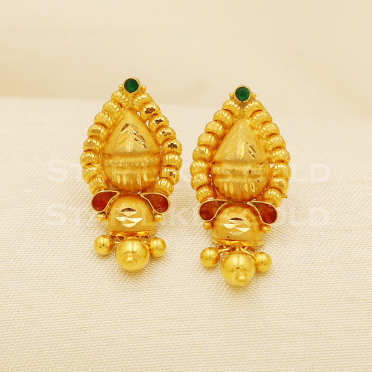 Stunning 18k gold Earrings Handmade Jewelry, B1538