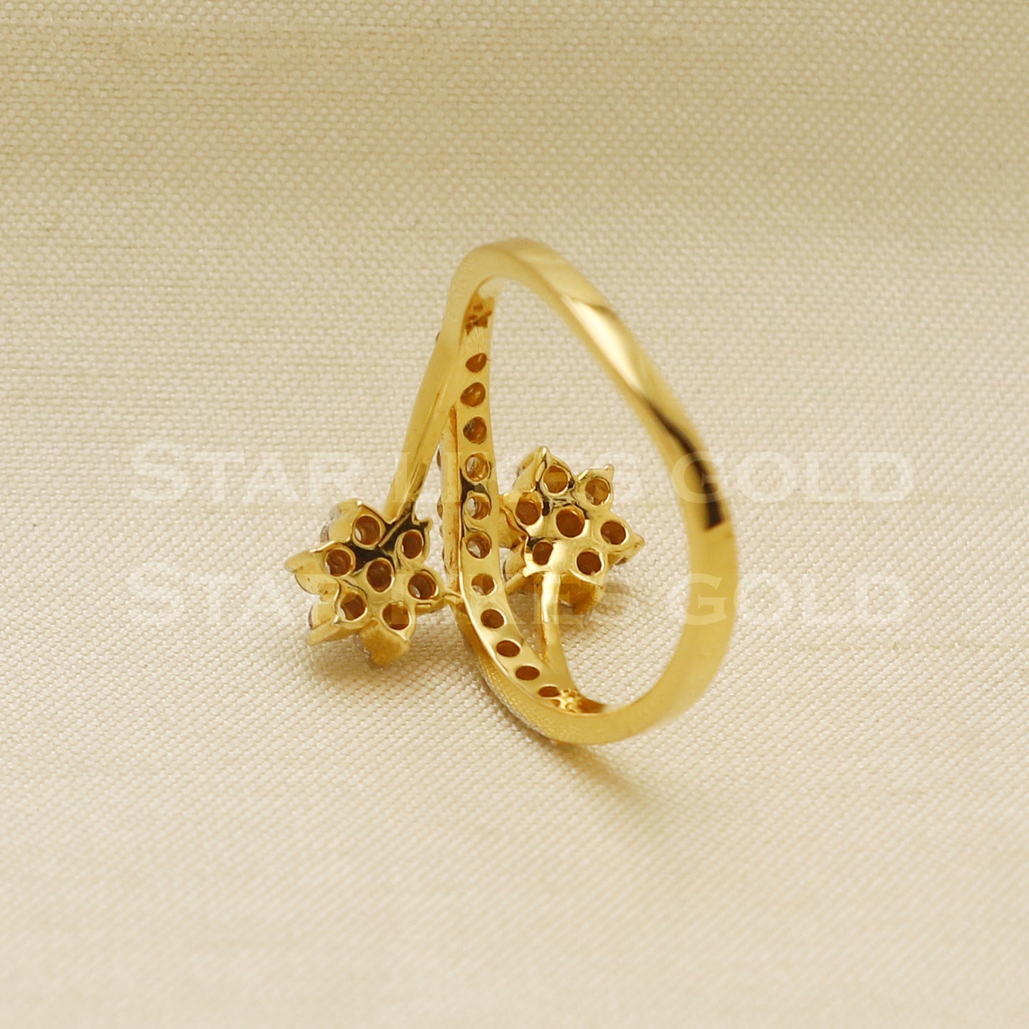 Handmade Natural Diamond Ring from India,18K gold Wt 3.37g, Diamond 0.57cts, Ring Size US All, width 14mm, PR1005