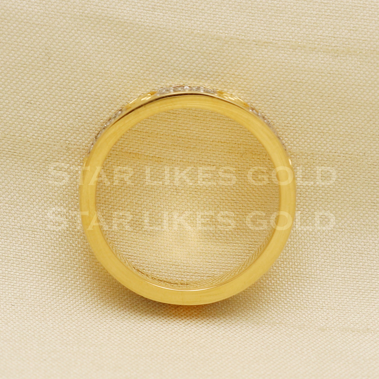 Handmade Natural Diamond Ring from India,18K gold Wt 7.9g, Diamond 0.87cts, Ring Size US All, width 5mm, PR1009