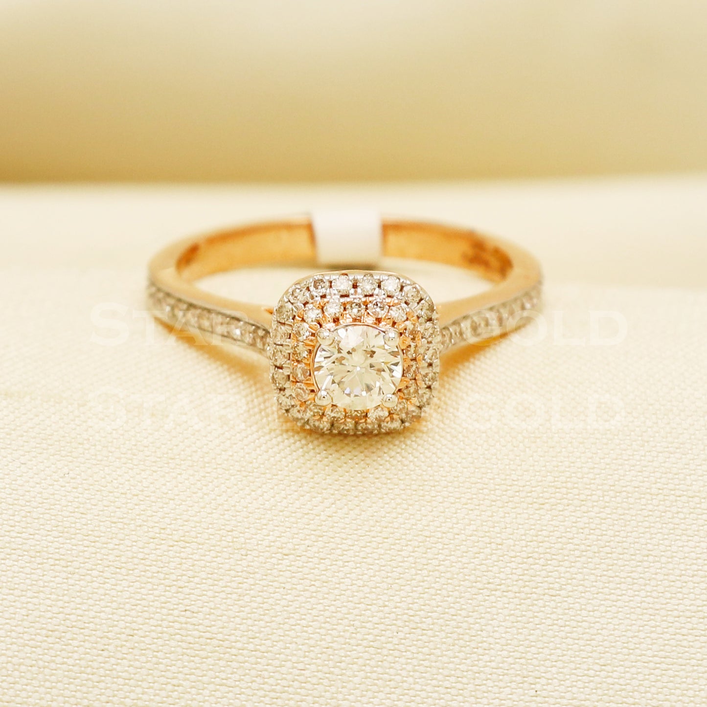 Handmade Natural Diamond Ring from India,14K gold Wt 2.84g, Diamond 0.6cts, Ring Size US All, width 8/4mm, PR1033