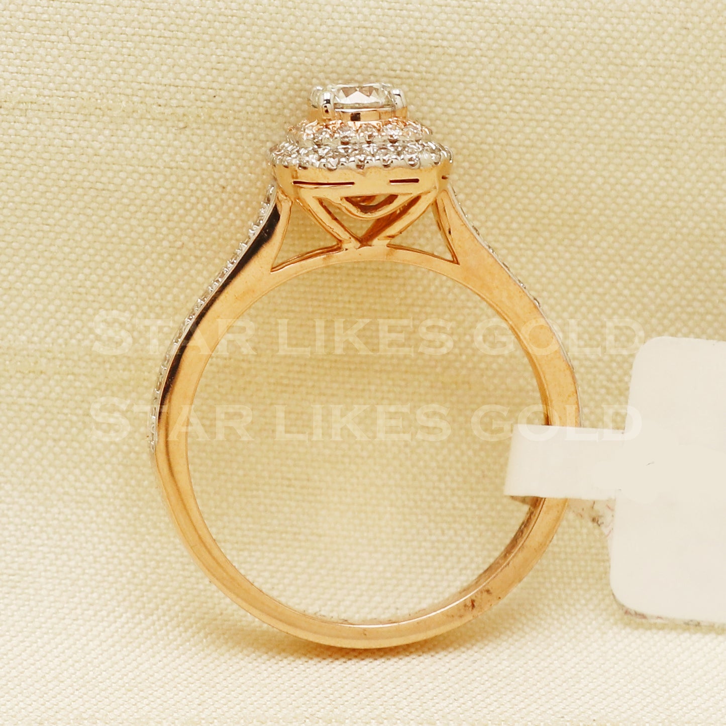 Handmade Natural Diamond Ring from India,14K gold Wt 2.84g, Diamond 0.6cts, Ring Size US All, width 8/4mm, PR1033