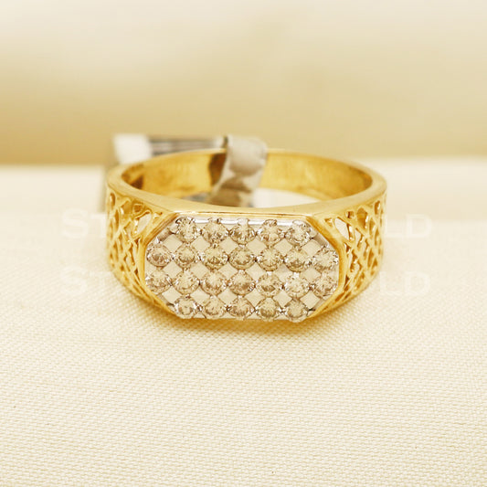 Handmade Natural Diamond Ring from India,14K gold Wt 3.32g, Diamond 0.85cts, Ring Size US All, width 8/4mm, PR1034