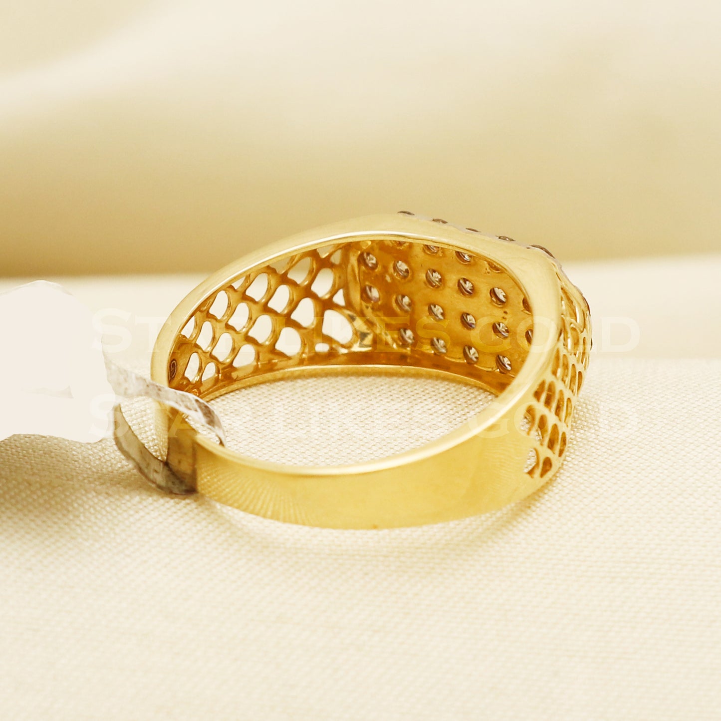 Handmade Natural Diamond Ring from India,14K gold Wt 3.32g, Diamond 0.85cts, Ring Size US All, width 8/4mm, PR1034