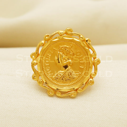 Queen 22 karat 22k gold Handmade Ring Jewelry, PR1037