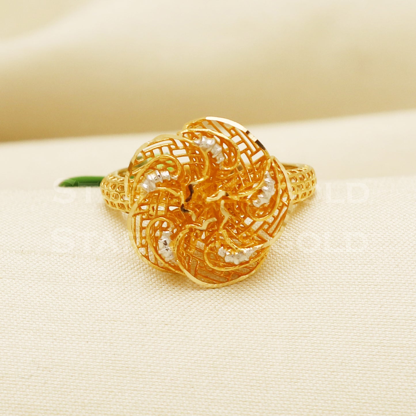 22 karat 22k gold Filigree Ring Jewelry, PR1041