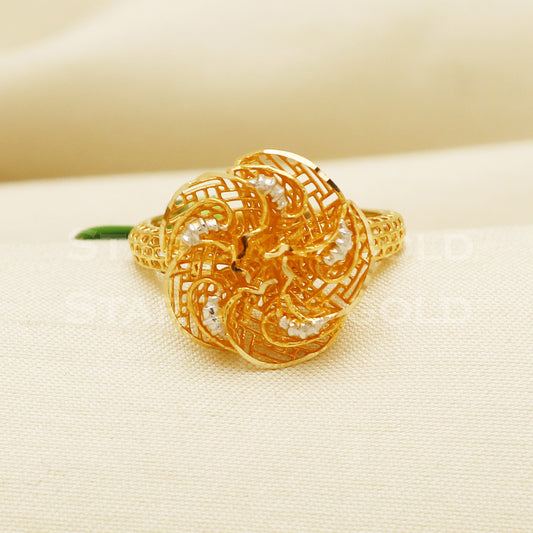 22 karat 22k gold Filigree Ring Jewelry, PR1041