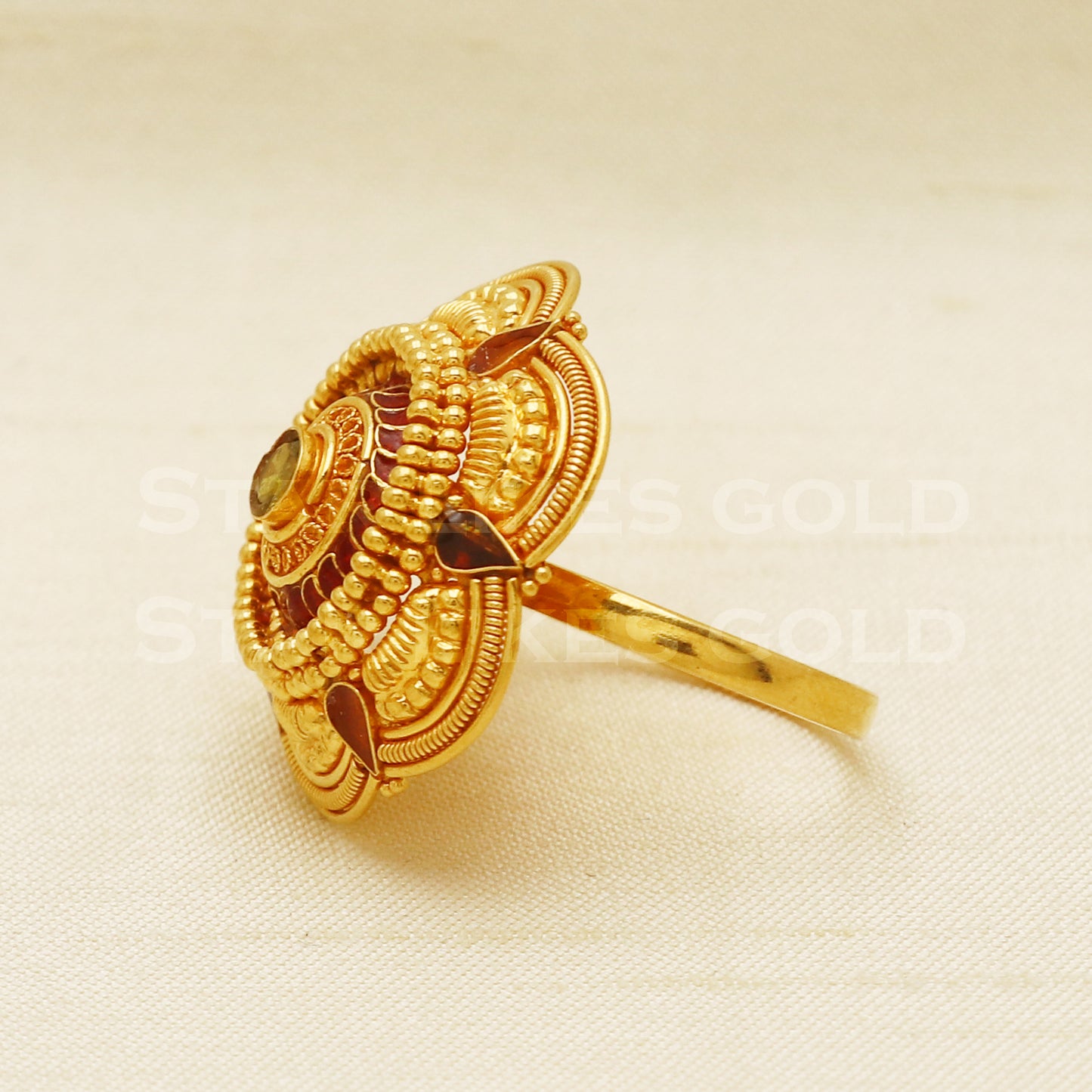22 karat 22k Gold Handmade Ring Jewelry, PR1043