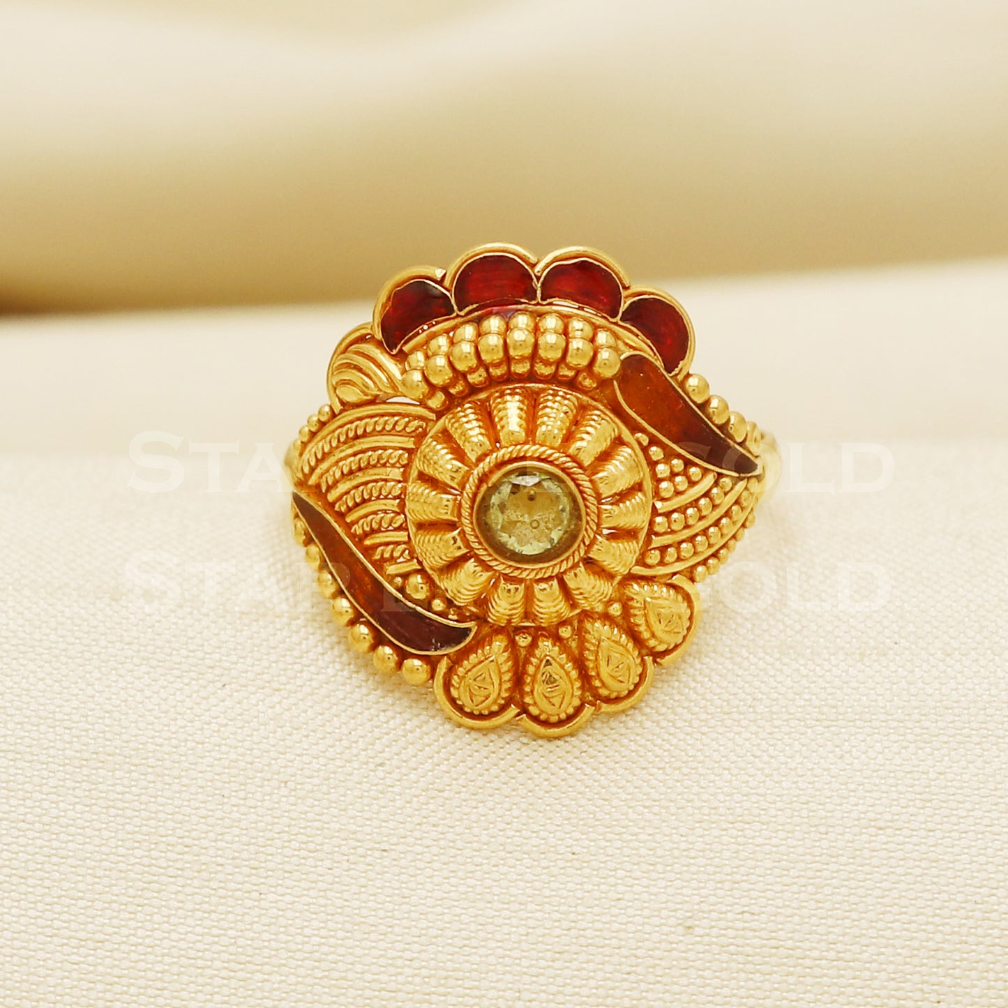 22 karat 22k Gold Handmade Ring Jewelry, PR1053