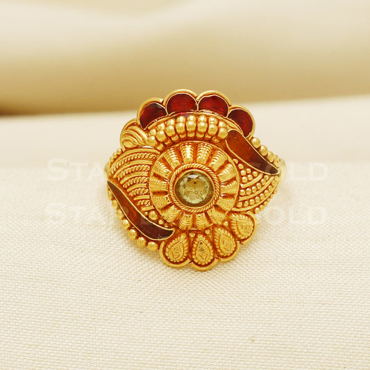 22 karat 22k Gold Handmade Ring Jewelry, PR1053