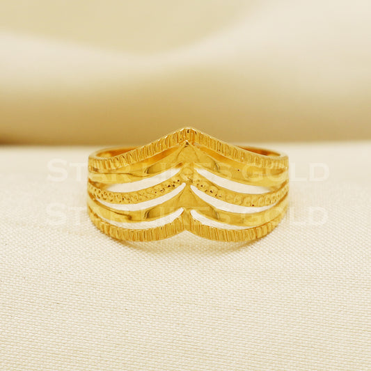 22 karat 22k Gold Handmade Ring Jewelry, PR1055