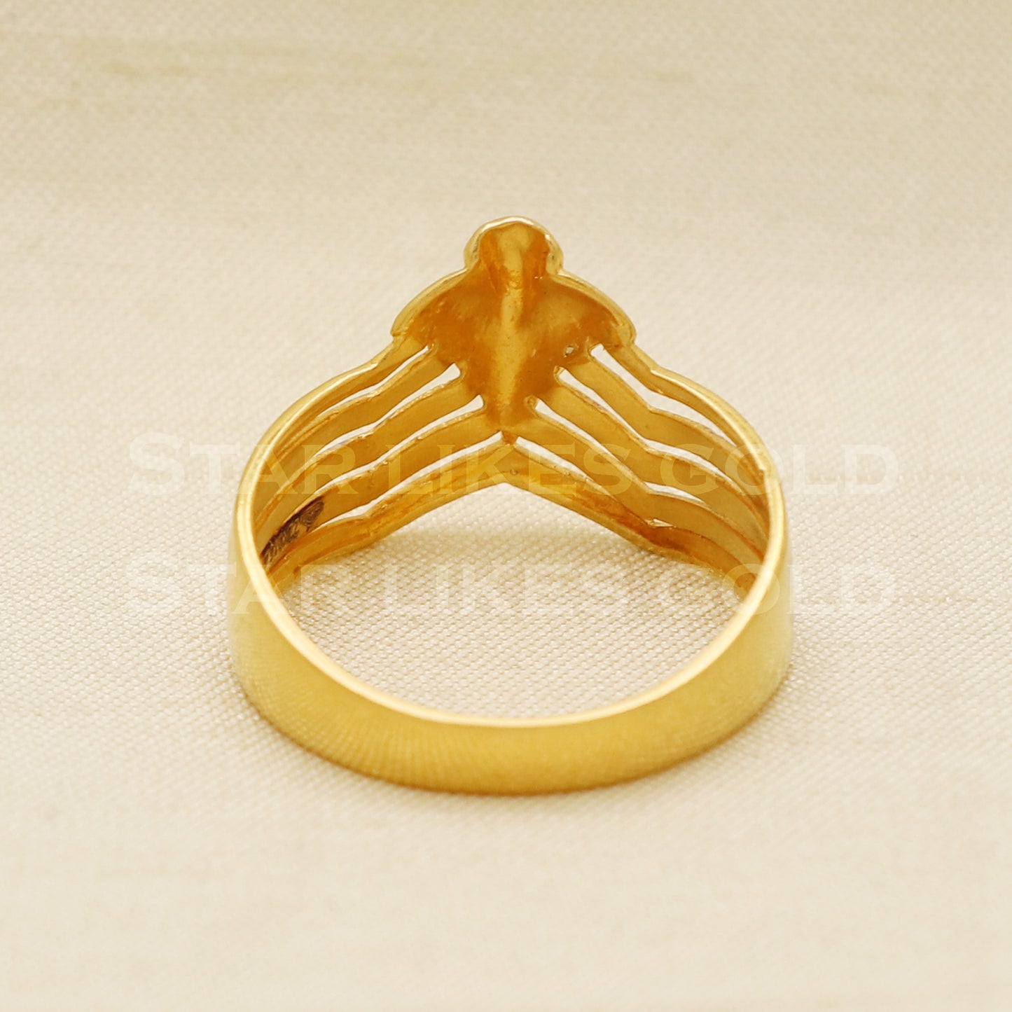 2 Tone 22 karat 22k Gold Handmade Ring Jewelry, PR1058