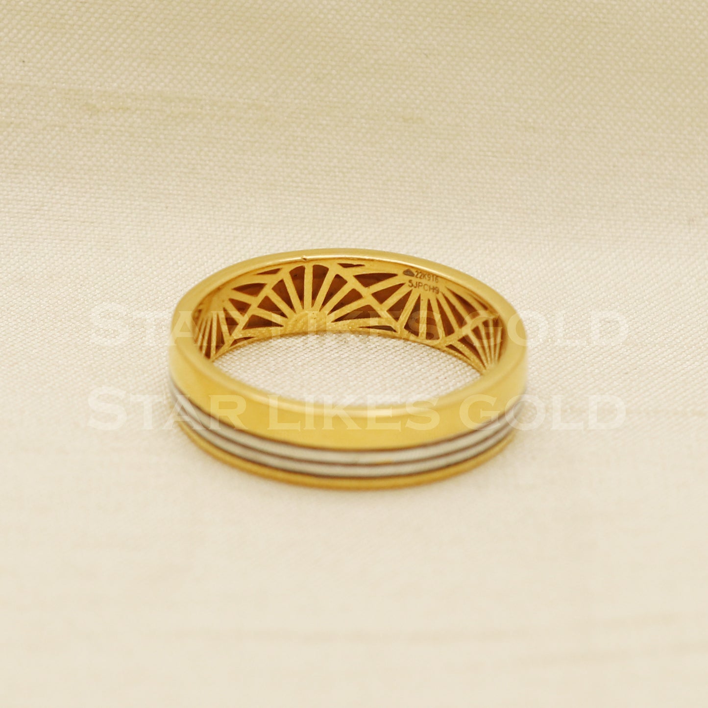 22 karat 22k Gold Handmade Band Ring Jewelry, PR1072