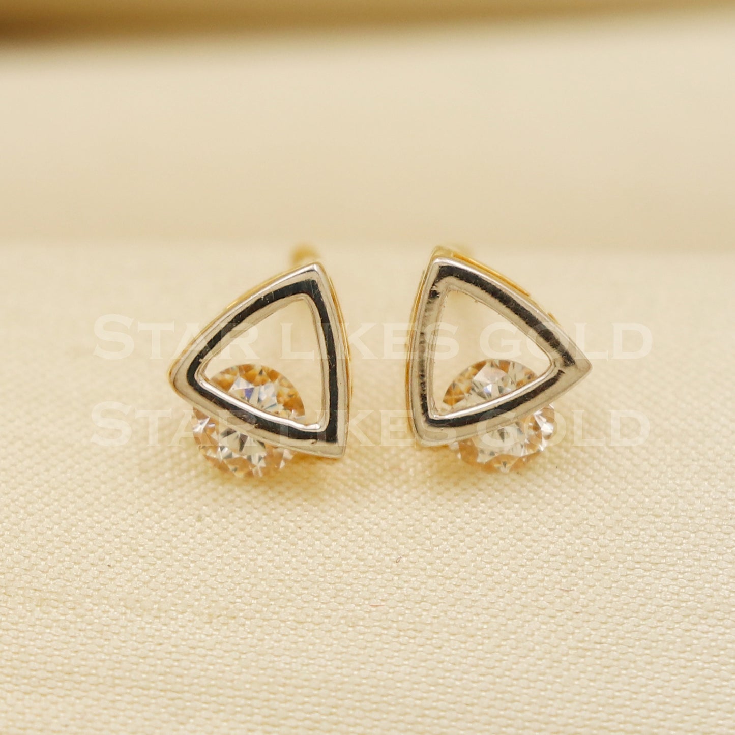 Zircons 22k 22 karat gold earrings jewelry, PR1122