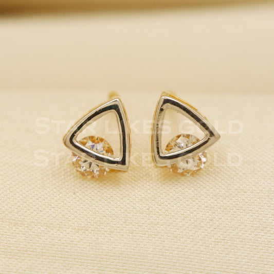 Zircons 22k 22 karat gold earrings jewelry, PR1122