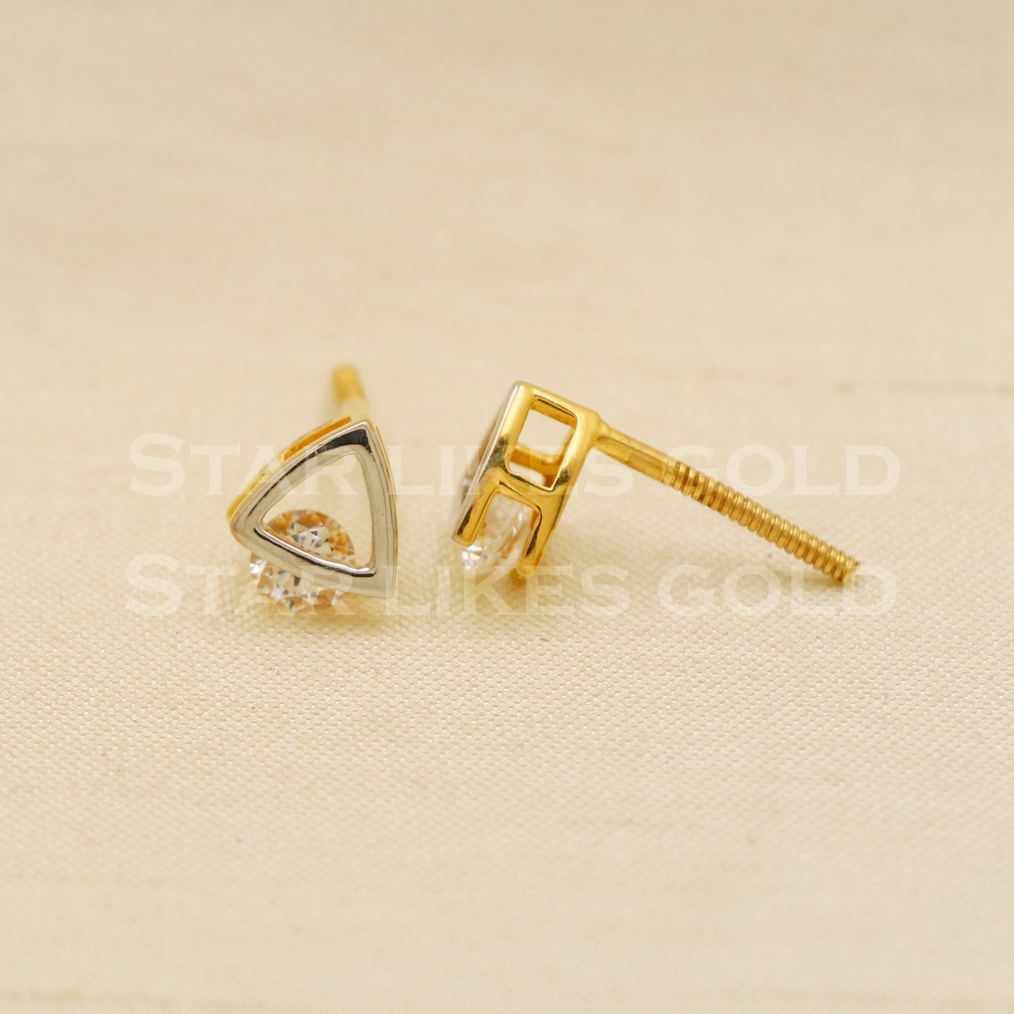Zircons 22k 22 karat gold earrings jewelry, PR1122