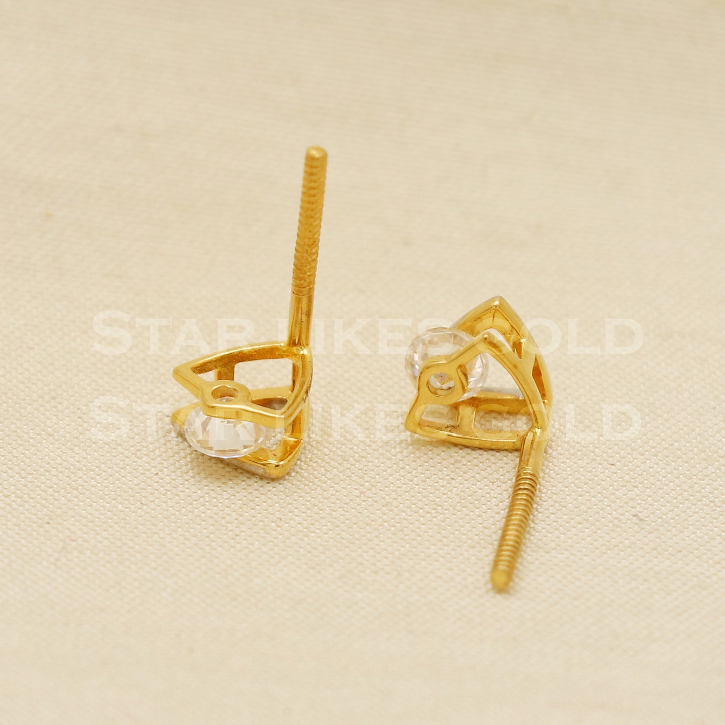 Zircons 22k 22 karat gold earrings jewelry, PR1122