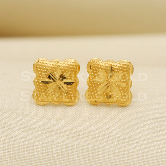 testing listing Lovely 22k 22 karat gold stud earrings jewelry, PR1124