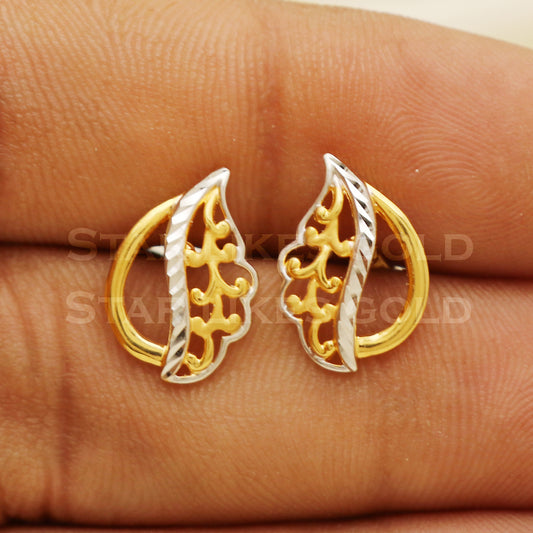 Stunning 22k 22 karat gold Dangle earrings indian jewelry, PR1133
