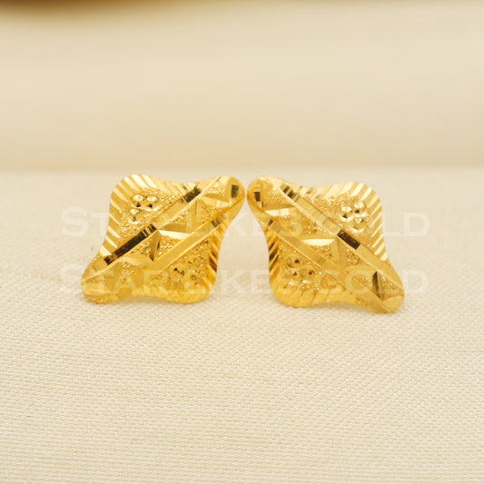 Stunning 22k 22 karat gold earrings jewelry, PR1155