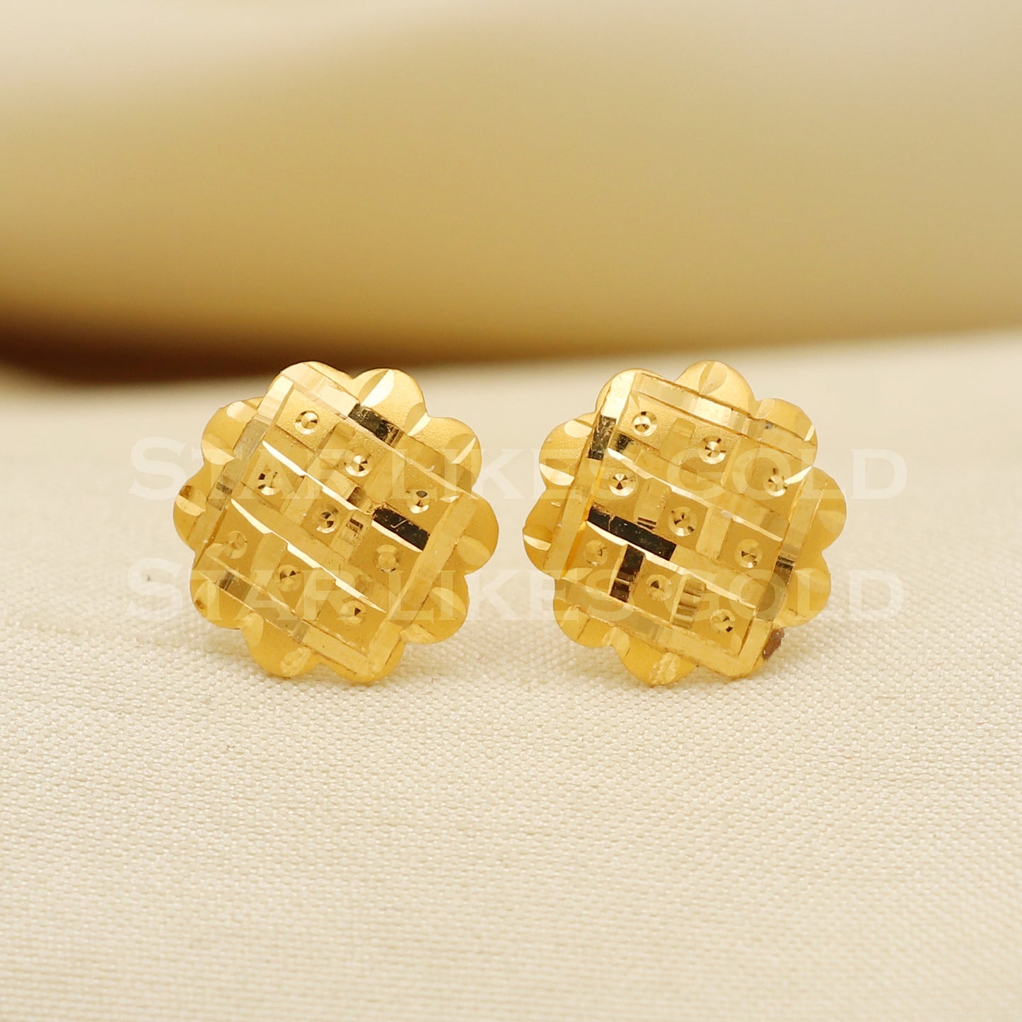 Stunning 22k 22 karat gold earrings jewelry, PR1159