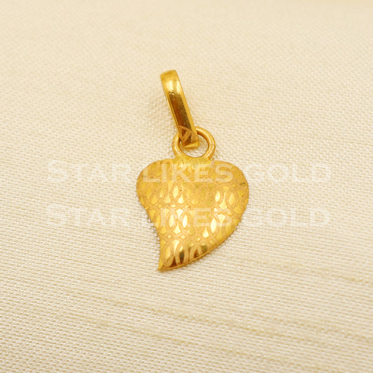 22k Yellow Gold Handmade Charms Pendant light weight Jewelry, PR1160
