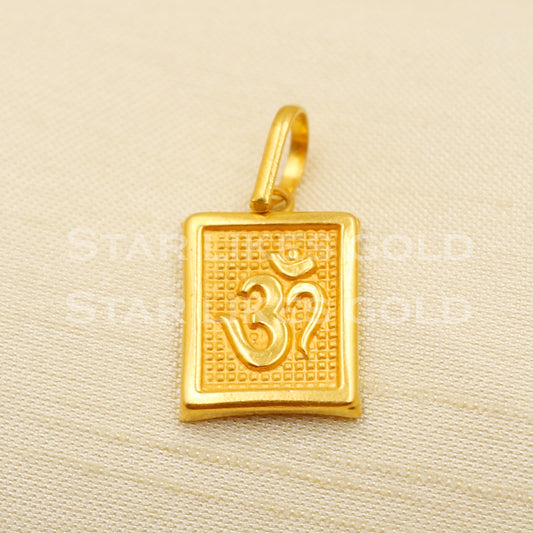 OM 22k Yellow Gold Handmade Pendant Jewelry, PR1161