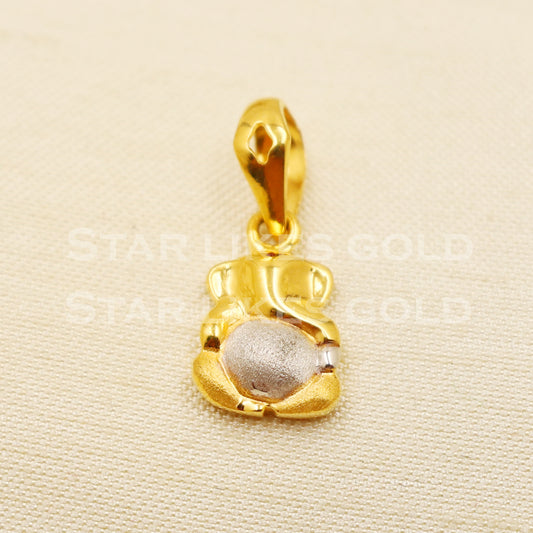 Ganeshji 22k Yellow Gold Handmade Pendant Jewelry, PR1184
